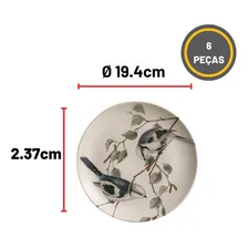 Jogo pratos sobremesa Porto Brasil Stoneware lípsia Kit 6 unidades Foto mini 2