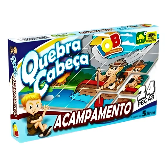 Jogo Quebra-cabeça Acampamento Iob Brinquedo Educativo Foto 1