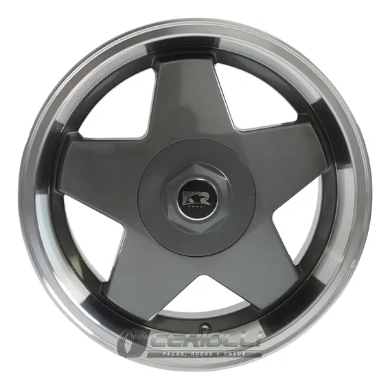 Jogo Roda 17 Borbet 4x100 Gol Civic Saveiro + Bicos Cor Grafite Diamantado Foto 1