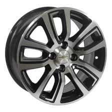 Jogo Roda Aro 14 Gm Onix Activ Prisma Celta Corsa Meriva R80 Cor Preta Diamante Foto mini 1