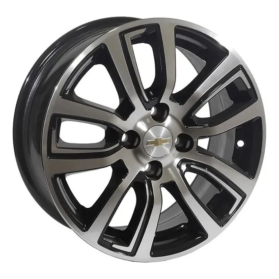 Jogo Roda Aro 14 Gm Onix Activ Prisma Celta Corsa Meriva R80 Cor Preta Diamante Foto 1