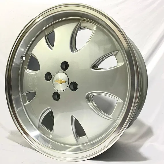 Jogo Roda Aro 15 4x100 Diplomata Chevette Kadett Cor Prata Com Borda Diamantada Foto 1