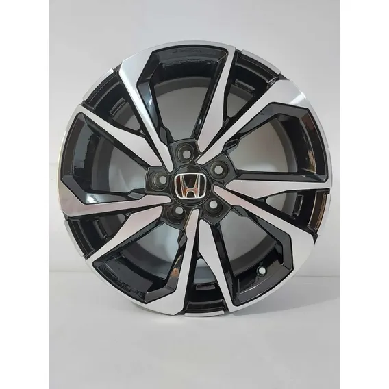 Jogo Roda Aro 17 Honda Civic Si Turbo 5x114 Zk988 Cor Preto Diamantado 5x114 Foto 1