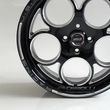Jogo Roda Aro15 Weld Magnun 15x4 E 15x7 4x100 Gol Chevette Cor Preto Diamantado Foto mini 4