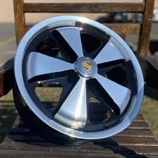 Jogo Roda Fuchs Aro 17 Porsche 5x112 + Bicos Cor Preta Diamante Foto mini 4