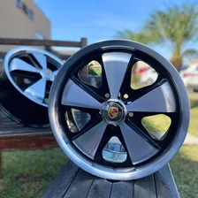 Jogo Roda Fuchs Aro 17 Porsche 5x112 + Bicos Cor Preta Diamante Foto mini  3