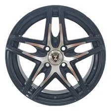 Jogo Roda Zuma Wheels Aro 15 Modelo 3269 B4 4x100 Cor Preto Com Diamantado Foto  mini 1
