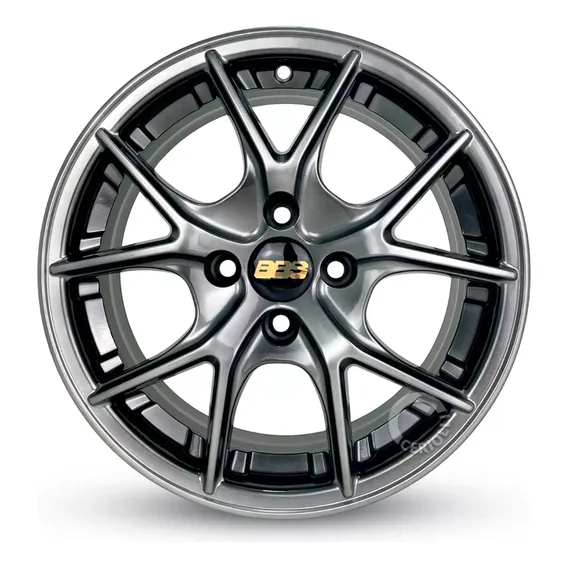 Jogo Rodas Aro 14 Vw 4x100 Saveiro Gol + Bicos Cor Gloss Shadow 4x100 Foto 1