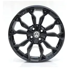 Jogo Rodas Aro 15 Vw Gol Saveiro Voyage 4x100 + Bicos M16 Cor Black Piano Black Foto mini 1