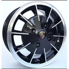 Jogo Rodas Aro15 4x130 Gas Burner Fusca Brasilia Tl + Bicos Cor Preta Diamante 4x130 Foto mini 3