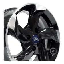 Jogo Rodas Aro15 Ford Ka Fiesta Ecosport Esportivas K60 15 Cor 4x108 Preta Diamantada Foto mini  3
