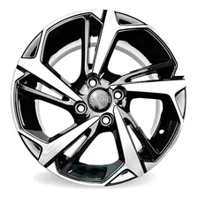 Jogo Rodas Nissan March Versa Aro 15 4x100 com Bicos S279 Cor Preto Com Diamantado Foto mini 1