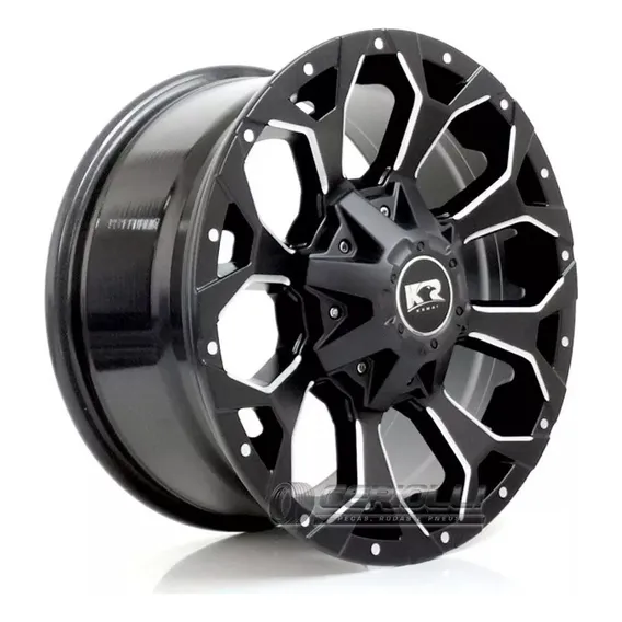 Jogo Rodas Off Road Triton Pajero L200 Aro 17 M12 6x139 Cor Preto Foto 1