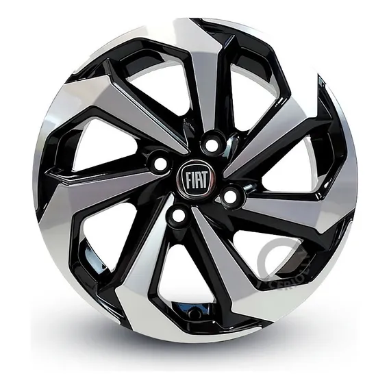 Jogo Rodas Tarantula Aro 14 Fiat Uno Argo Cronos + Bicos Cor Emblema Preto 4x98 Foto 1