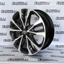 Jogo Rodas Toyota Corolla Xrs 2018 Aro 16 + Bicos + Porcas Cor Preto Diamantado Foto mini 3