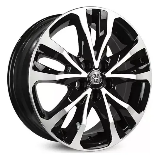 Jogo Rodas Toyota Corolla Xrs 2018 Aro 17 + Bicos Cor Preto Diamantado Foto 1