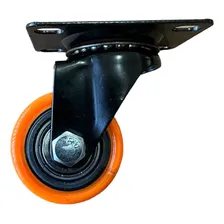 Jogo Rodizios 210 50mm 2 Polegadas - 2 Girat贸rios E 2 Fixos Cor Das Rodas Laranja Foto mini 2