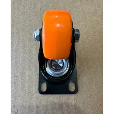 Jogo Rodizios 210 50mm 2 Polegadas - 2 Girat贸rios E 2 Fixos Cor Das Rodas Laranja Foto mini 4