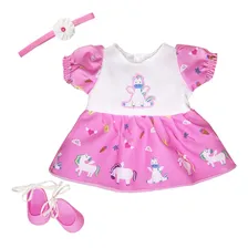 Jogo Roupa E Acessórios Baby Alive Boneca Vestido Unicórnio Foto  mini 1