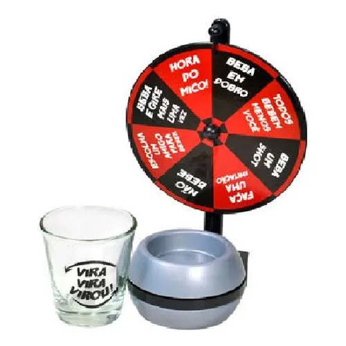 Jogo Shot Roleta Vira Vira Copo Drink Tequila Beber Foto 1