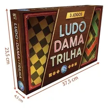 Jogo Tabuleiro 3 Em 1 Ludo Dama Trilha Pais & Filhos Foto mini 3