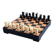 Jogo Tabuleiro De Xadrez Com 32 Peças Em Madeira Cromus Foto mini 1