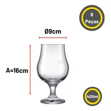 Jogo Taça Cerveja Chopp Dublin Nadir 400ml - Kit 6 Unidades Foto mini 3