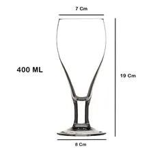 Jogo Taça De Vidro Transparente Para Cerveja 400ml 2 Pcs Foto mini 2