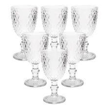 Jogo Taças 6 Peças Bico De Abacaxi Transparente 325ml Lyor Foto mini 1