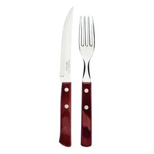Jogo Talheres Churrasco 12 Peças Madeira Polywood Tramontina Cor Vermelho Foto mini 4