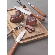 Jogo Talheres Churrasco Tramontina 20pcs Jumbo C/ Garfo Faca Cor Marrom Foto mini  3
