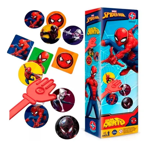 Jogo Tapa Certo Homem Aranha 3 Jogadores - Estrela Foto 1