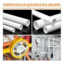 Jogo Tarraxa Canos Tubos Pvc 1/2 A 1 Pol Jogo 6 Peças Rosca Cor Amarelo Foto mini 4