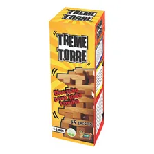 Jogo Treme Torre Com Peças Em Madeira - 54 Peças Foto mini 1