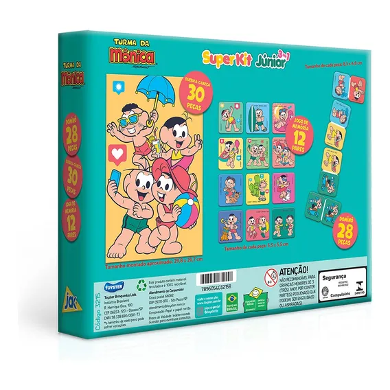 Jogo Turma Da Mônica ? Super Kit Júnior Toyster 3215 Português Foto 1