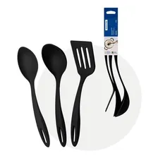 Jogo Utensilios Nylon Ability Preto Resistente Tramontina Foto mini 4