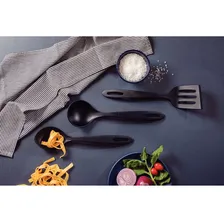 Jogo Utensilios Nylon Ability Preto Resistente Tramontina Foto mini  3