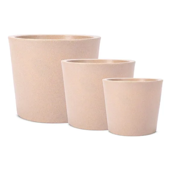 Jogo Vasos 3 Tamanhos Badi Bege Terrano Foto 1
