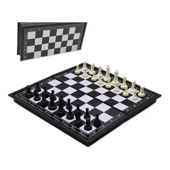 Jogo Xadrez Em Plástico Com 32 Peças Magnéticas 19x19 Foto 1