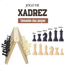 Jogo Xadrez Tabuleiro De Madeira Profissional Grande Premium Jogo 3x1 Dama Xadrez Gamão Oficial Luxo Foto mini 2