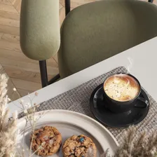 Jogo Xicara Café Chá Porcelana Preta 170ml Com Pires 6 Unid Cor Preto Xícara Café Com Pires Foto mini  2