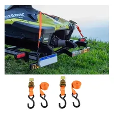 Jogos 2 Cintas Catraca Amarração Jet Sky Moto 800 Kg X 3 Mt Cor Laranja Foto mini  2
