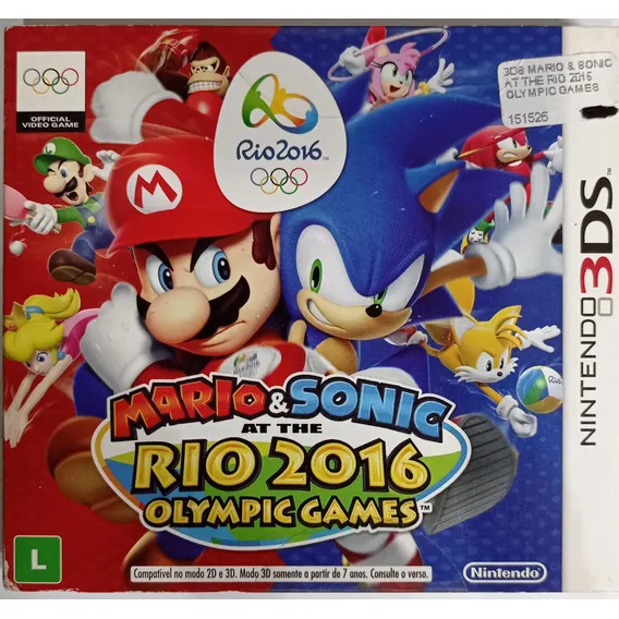 Jogos Olímpicos de Mario e Sonic Rio 2016 Nintendo 3ds Midia Fisica Foto 1