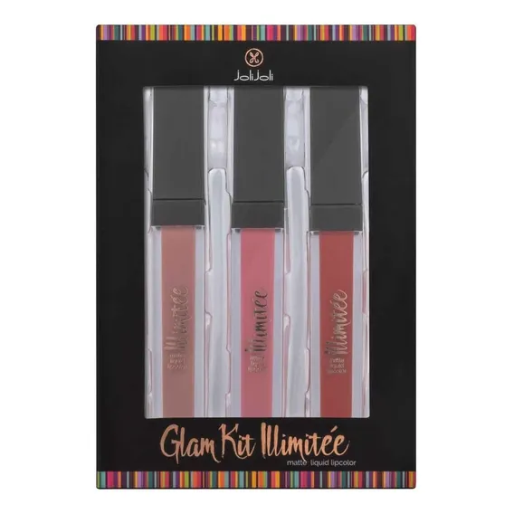 Joli Joli Glam Kit Illimitee Matte - Trio Batom Liquido Foto 1