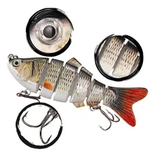 Joyfox Kit 5 Iscas Artificiais Articuladas Piaba Lambari 10cm 16g Cor Bi么nico Robalo Traira Foto mini 2