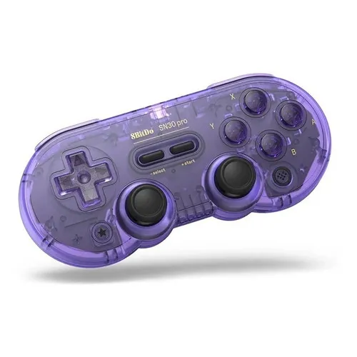 Joystick Controle 8bitdo Sn30 Pro Roxo Cristal C62rt Cor Violeta Foto 1