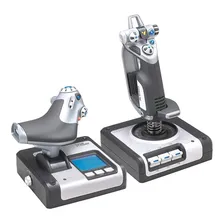Joystick de controle Logitech Saitek X52 Hotas Foto mini 1