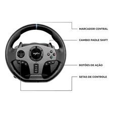 Joystick Volante Vibração Simulador Racing Câmbio Embreagem Foto mini 3