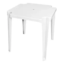 Jr Plasticos mesa plástica quadrada plástico cor branco Foto mini 2