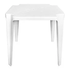 Jr Plasticos mesa plástica quadrada plástico cor branco Foto mini 4